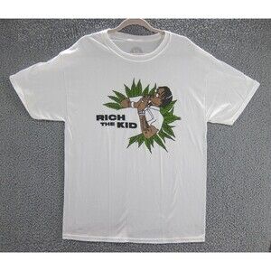 Rich The Kid Shirt Mens Large White Rich Forever Rap Music Graphic Band Tee